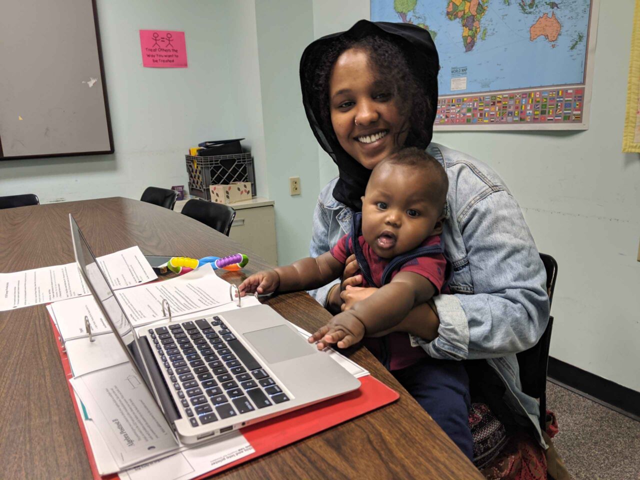 5. mom and babe homework